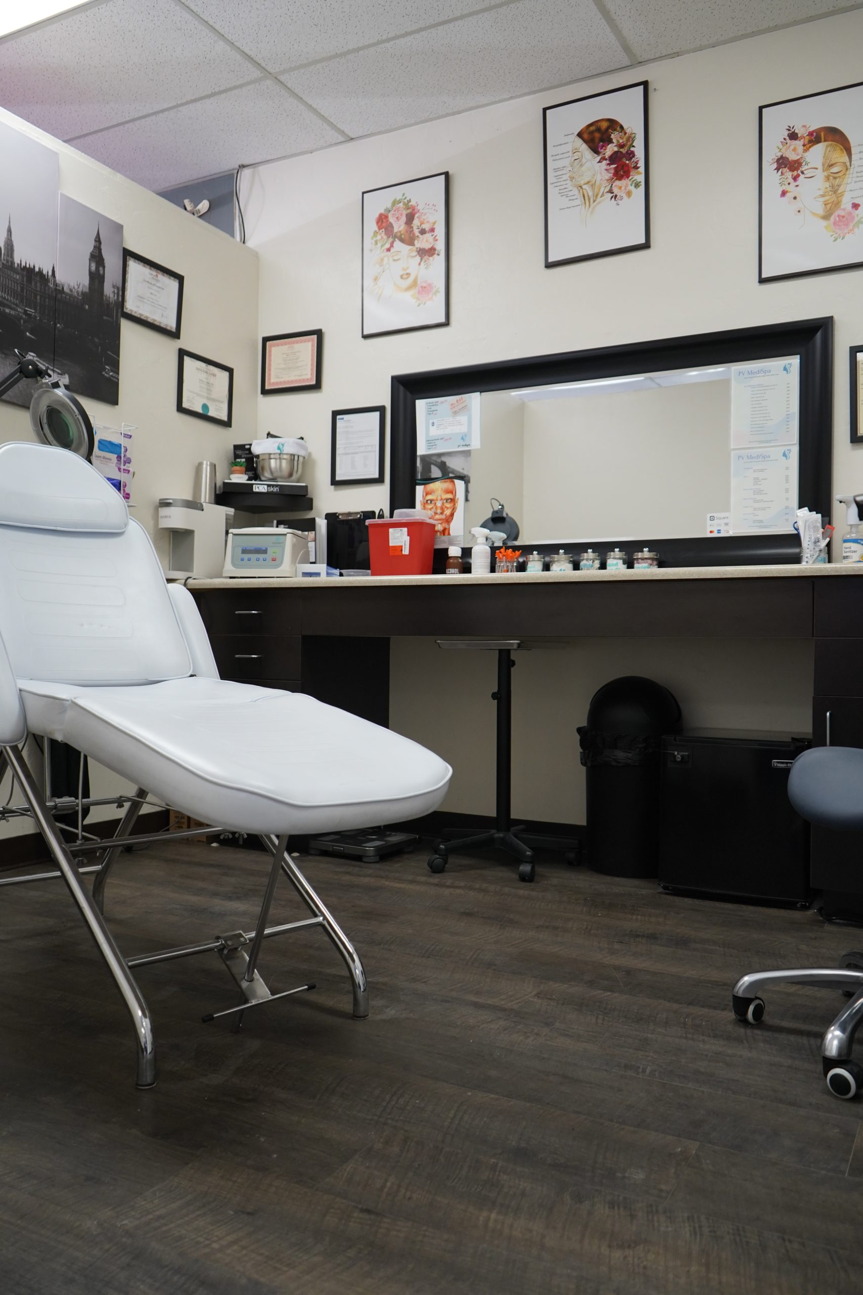 A treatment room at PV MediSpa